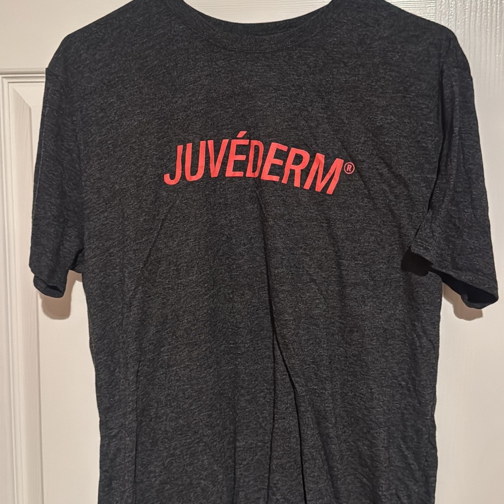 Men’s Charcoal Logo T-Shirt - Black with Red Print